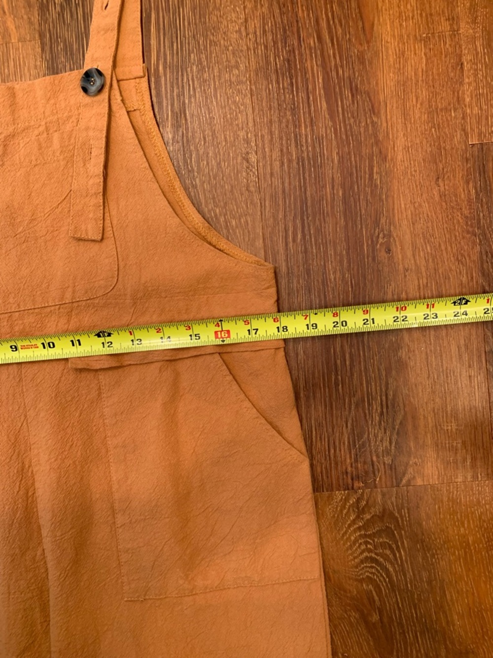 Women’s Orange Jumpsuit Overalls Size Small EUC Cotton Linen Blend Adjustable - Picture 10 of 10